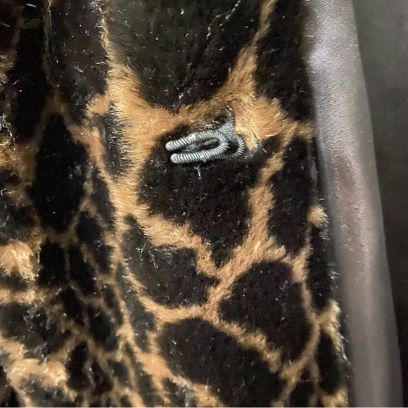 Penny Lane Style Women's Faux Fur Heavy Jacket Animal Print Brown Long Sleeve - Picture 16 of 16